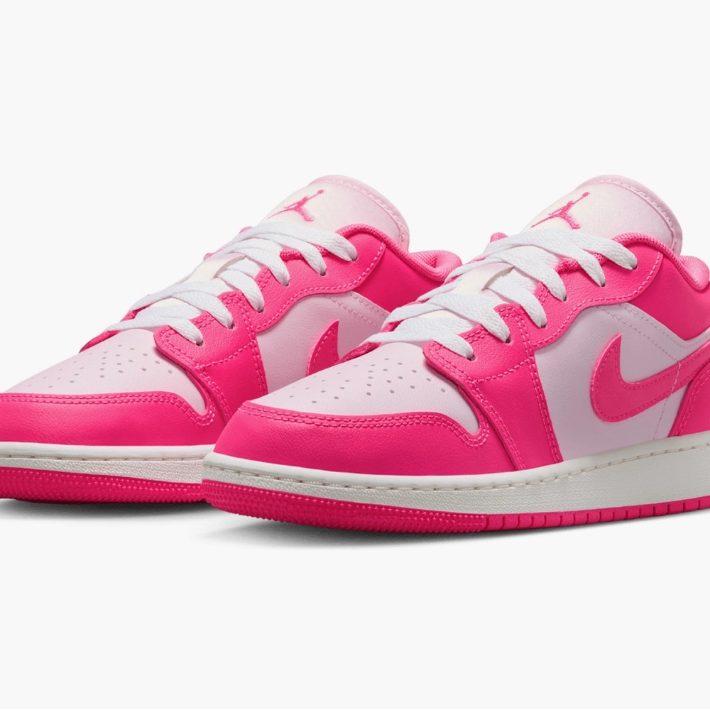 Nike Air Jordan 1 Low Pink and White Sneakers